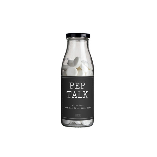 Zie jij er even goed uit voor je leeftijd! Leuk om te laten weten met Peptalk: een fles ouderwets lekkere pepermunt. Origineel verjaardagskado of gewoon, zomaar... om iemand op te peppen.