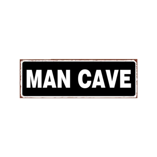 Tekst Bord Man Cave 20 bij 60 cm