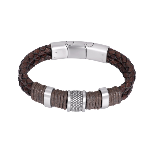 Zoek je een stijlvol cadeau voor hem? Deze armbanden uit de IXXXI men collectie zijn de ideale uitkomst! 
Deze Murphy armband is gemaakt van spaans leer en heeft stalen accenten wat een stoer effect geeft.