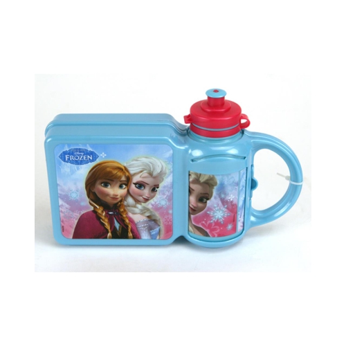 Neem je boterhammen mee in deze leuke lunchbox van Frozen! Deze lunchbox is superhandig want er zit ook een drinkfles bij. Sluit de clip onder het handvat en de spullen blijven bij elkaar.