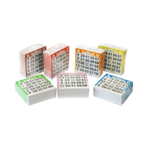 Met deze bingokaarten kan je weer urenlang bingo spelen! Bevat 500 bingokaarten. Een bingomolen is benodigd voor gebruik van deze kaartjes.   Bingo Kaarten 500st is geschikt voor kinderen vanaf 6 jaar.