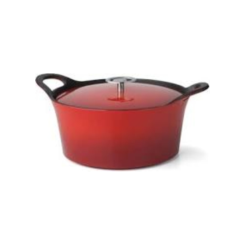 Cuisinox Braadpan - Rood - 24 cm - Gietijzer | geschikt voor alle warmtebronnen