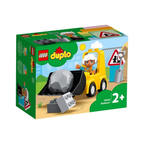 Splijt het rotsblok en speel op de bouwplaats met de LEGO DUPLO 10930 Bulldozer   Kijk hoe jouw eigen kleine bouwvakker zijn of haar fijne motoriek gebruikt om de bulldozer naar de bouwplaats te rijden en het rotsblok omhoog en omlaag te bewegen met de sc