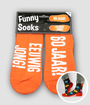 Funny Socks 22 (leeftijd) 60 jaar