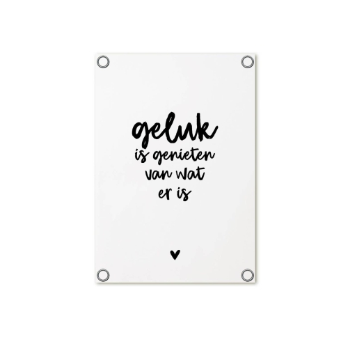 Zoedt Tuinposter Wit Geluk is Genieten