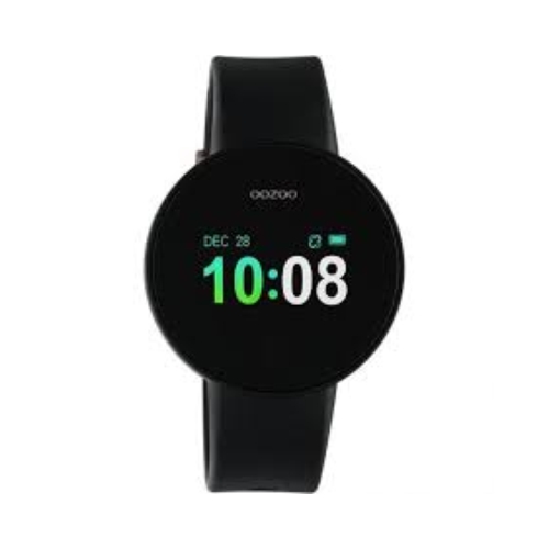 Deze digitale OOZOO Q00109 smartwatch heeft een zwarte klok en een zwarte rubberen band. De wijzerplaat is afgedekt met mineraalglas. Met dit uniseks horloge blijf je altijd op de hoogte en houd je dagelijkse je activiteiten bij.