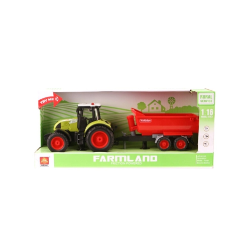 Farmland Tractor met Aanhanger Rood