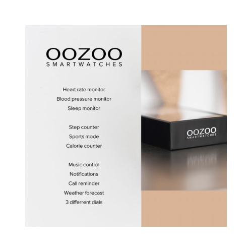 Oozoo Smartwatches Q00109 Zwart/ Zwart
