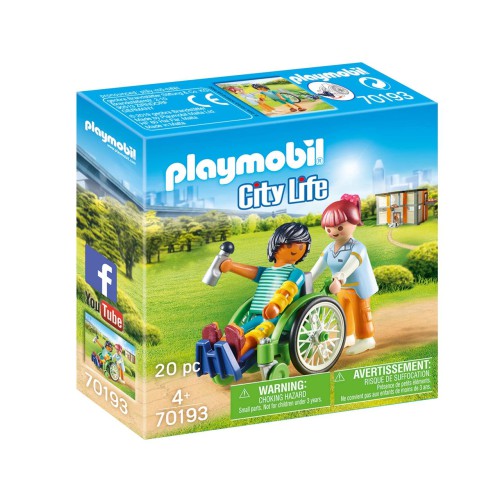 Playmobil City life 70193 Patient met Rolstoel