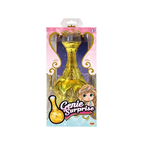 Genie Surprise is een fles met een geest erin die een kleurrijke jurk aanheeft. Inclusief geheime boodschap en magische ring. In 6 uitvoeringen. Geschikt vanaf 3 jaar.