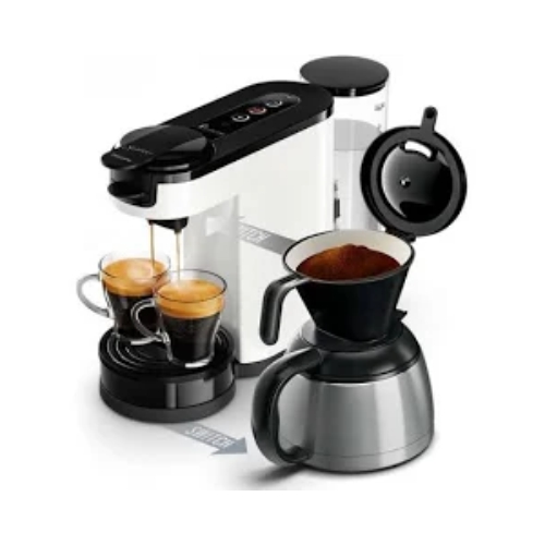 Dit is het enige 2-in-1 koffiezetapparaat waarmee zowel filterkoffie kunt zetten en gebruik kunt maken van koffiepads.