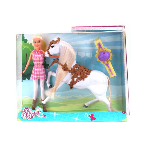 Trek er op uit met Fleur en haar paard met de Fleur Paard Set Ga lekker uit rijden met Fleur. Ze is dol op paardrijden en heeft zelfs haar eigen paard!