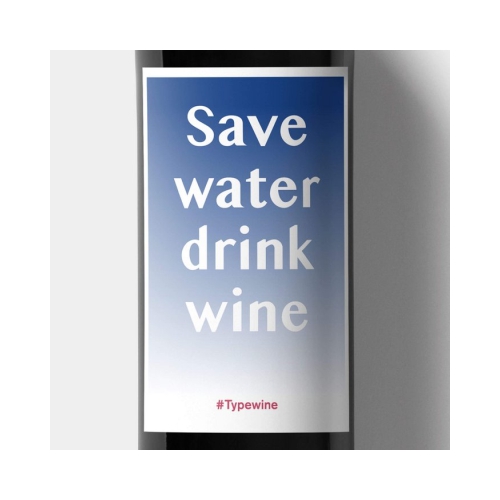 Etiket Save Water Drink Wine