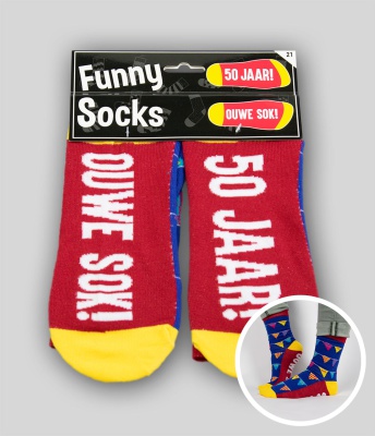 Funny Socks 21 (leeftijd) 50 jaar